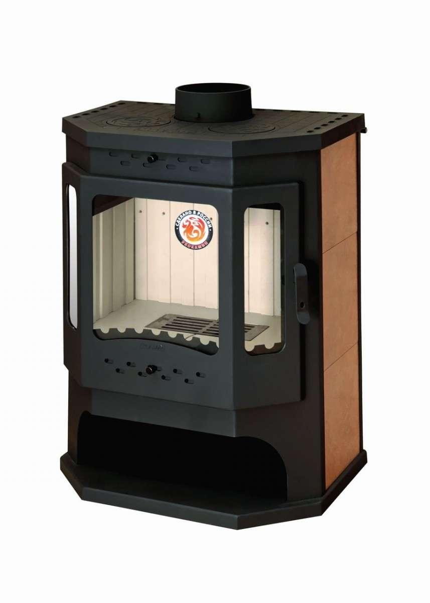 Печь-камин Бавария призматик с плитой Амазонка бай фото в Могилеве