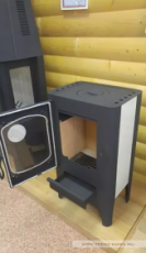 Печь-камин Экокамин с плитой в интерьере фото в Могилеве