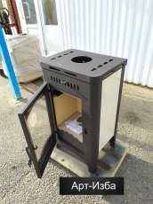 Недорогой камин со стеклом Бавария Оптима с плитой фото в Могилеве