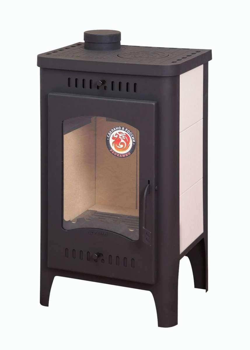 Печь-камин Бавария Оптима с плитой Амазонка бай фото в Могилеве