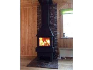 Недорогой камин Бавария 3 стекла чёрная фото в интерьере в Могилеве