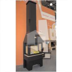 Недорогой камин Бавария 3 стекла чёрная фото в интерьере в Могилеве