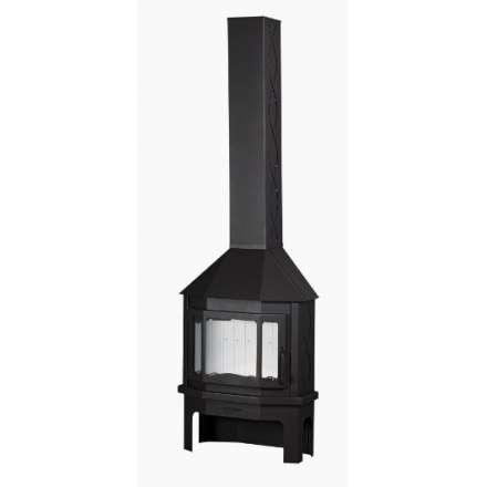 Камин Мюнхен пристенно-угловой чёрный Амазонка бай фото в Могилеве