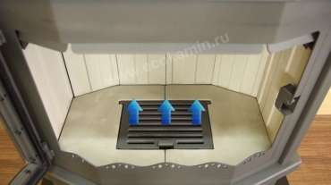 Стальной камин Мюнхен пристенно-угловой графит фото в Могилеве