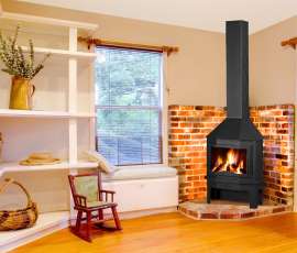 Стальной камин Мюнхен угловой графит фото в Могилеве