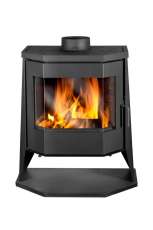 Стальной камин с шамотом Бавария панорама призма с плитой фото в Могилеве