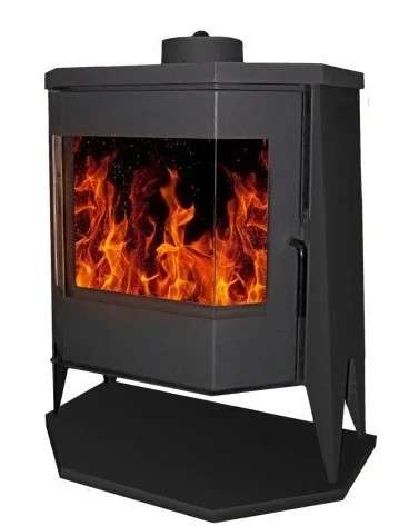 Печь-камин Бавария панорама призма с плитой Амазонка бай фото в Могилеве