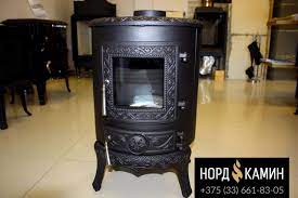 Купить Печь-камин NORDflam Palestro patine в интерьере в Могилеве Амазонка бай фото в Могилеве