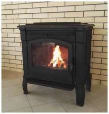 Печь-камин чугунный FireWay Gunter в интерьере патина медь Амазонка бай фото в Могилеве