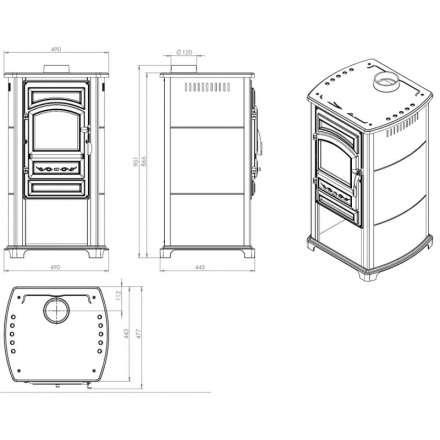 Купить Печь-камин NORDflam Merido в Могилеве Амазонка бай фото в Могилеве