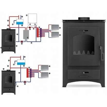 Печь-камин Blist B MAX E с водяным контуром Амазонка бай фото в Могилеве