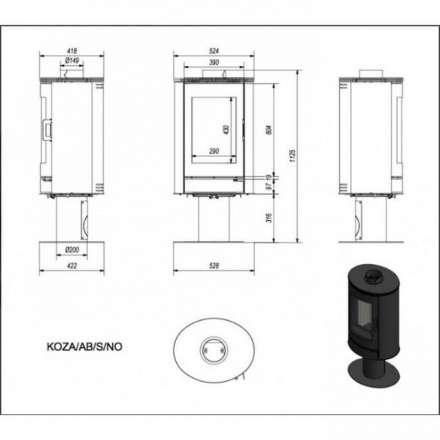 Купить Печь-камин Kratki KOZA/AB/S/N/DR в интерьере в Могилеве Амазонка бай фото в Могилеве