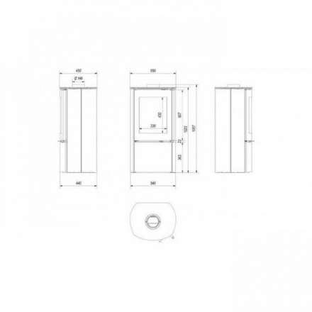 Купить Печь-камин Kratki Falcon 9 в Могилеве
