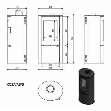 Купить Печь-камин Kratki Koza/AB/S/DR в Могилеве Амазонка бай фото в Могилеве