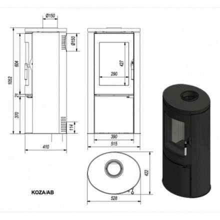 Купить Печь-камин Kratki Koza/AB в Могилеве Амазонка бай фото в Могилеве