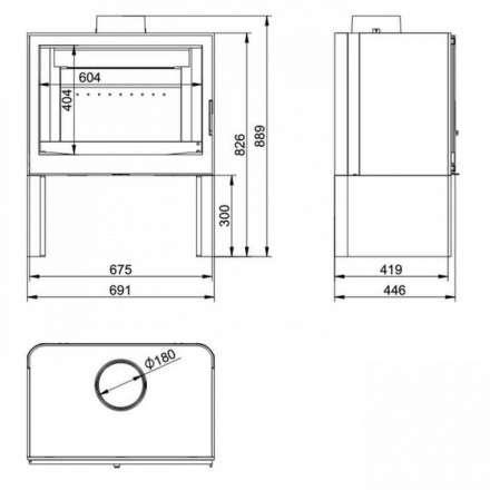Купить Печь-камин KFD STO iM 14 в интерьере чугунная в Могилеве в Могилеве