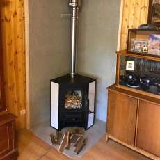 Купить Печь-камин Везувий ПК-01 (270) угловой бежевый 9 кВт в Могилеве в Могилеве