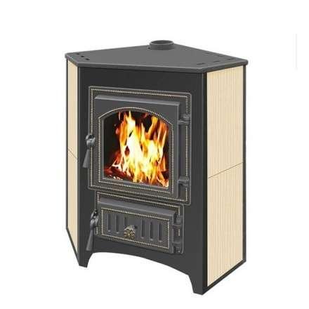 Печь-камин Везувий ПК-01 (270) угловой бежевый 9 кВт Амазонка бай фото в Могилеве