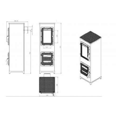 Купить отопительную печь Nordflam Padva Амазонка бай фото в Могилеве