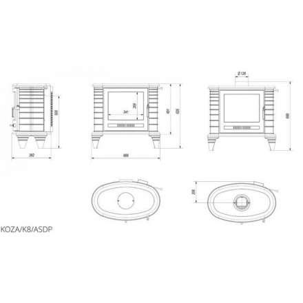 Купить Печь-камин Kratki Koza K8 в Могилеве Амазонка бай фото в Могилеве