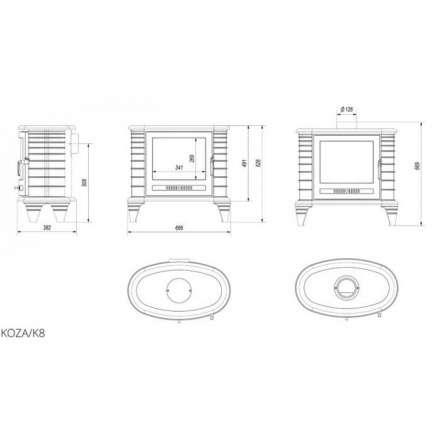 Купить Печь-камин Kratki Koza K8 в интерьере в Могилеве Амазонка бай фото в Могилеве