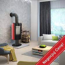 Купить Печь-камин Kratki Koza/AB/S/NO/GLASS/Kafel/Czarny в интерьере в Могилеве Амазонка бай фото в Могилеве