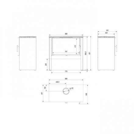 Печь-камин Kratki Juno 12/C Амазонка бай фото в Могилеве