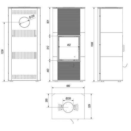Купить кафельный печь камин Kratki NADIA KAFEL B RYFEL в Могилеве