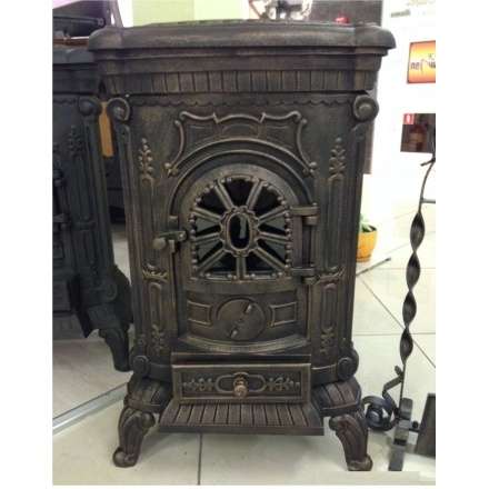 Печка чугунная Амбра в интерьере Амазонка бай фото в Могилеве