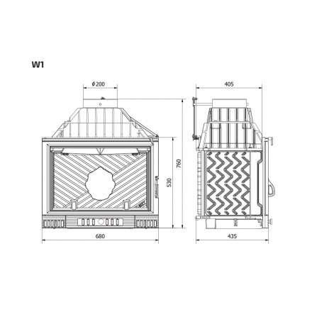 Каминная топка Kawmet W1-18 кВт Феникс в Могилеве