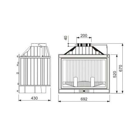 Каминная топка Invicta 700 PRIMO с шибером в Могилеве