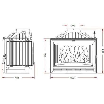 Каминная топка Invicta 700 Option с шибером в Могилеве