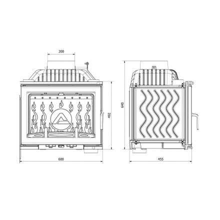 Каминная топка Kawmet W17 12,3 кВт EKO в Могилеве