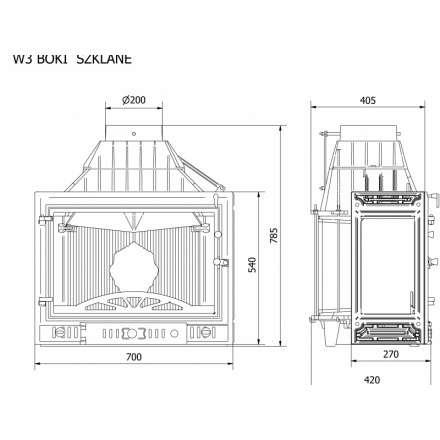 Каминная топка Kawmet W3PB-16,7 кВт в Могилеве