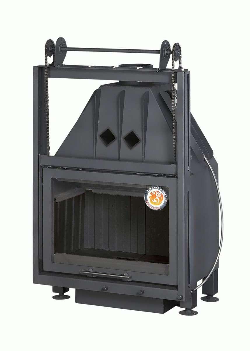 Каминная топка Экокамин Альфа 700K с контргрузом черный шамот купить в Могилеве