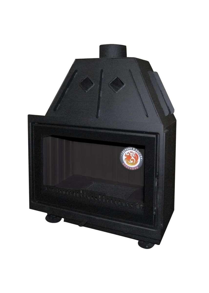 Каминная топка Экокамин Альфа 700-150 чёрный шамот принтинг купить в Могилеве