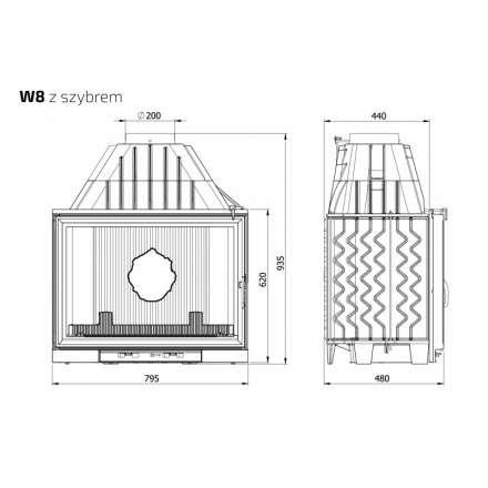 Каминная топка Kawmet W8-17,5 кВт EKO в Могилеве