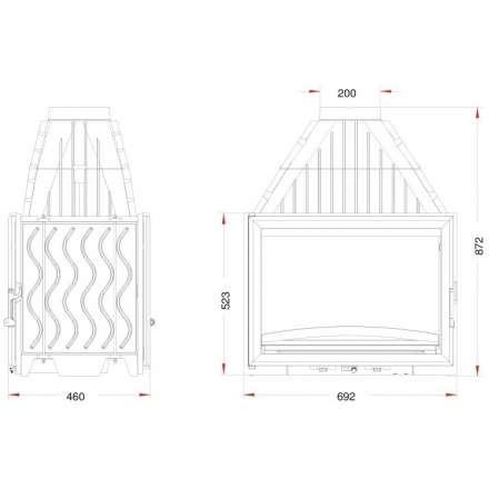 Каминная топка Invicta 700 Double Face в Могилеве