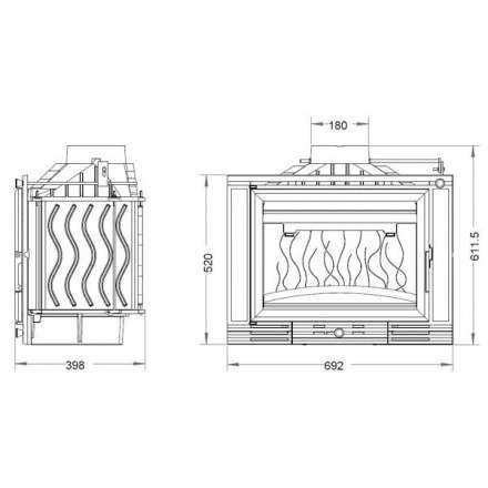Каминная топка Invicta 700 Minos с шибером в Могилеве