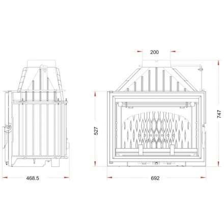 Каминная топка Invicta 700 Grand Vision с шибером в Могилеве