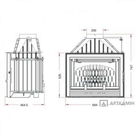 Каминная топка Invicta 700 Compact с шибером в Могилеве