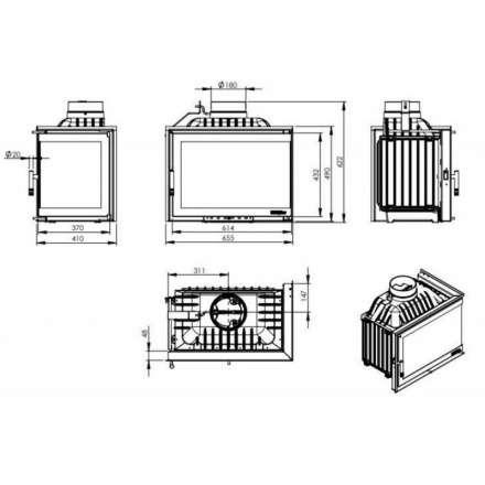Каминная топка NORDflam Etna left в Могилеве