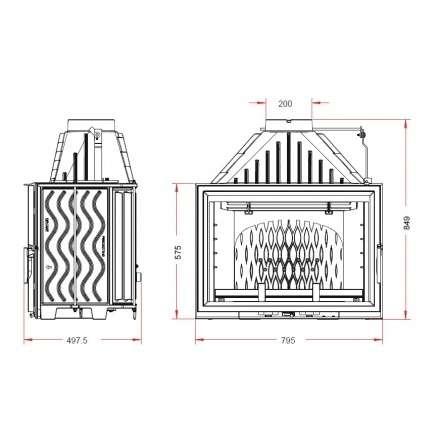 Каминная топка Invicta 800 Grande Vision с шибером в Могилеве