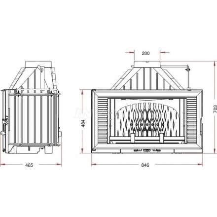 Каминная топка Invicta Horizontal 840 с шибером в Могилеве