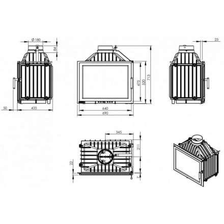 Каминная топка NORDflam Torn в Могилеве