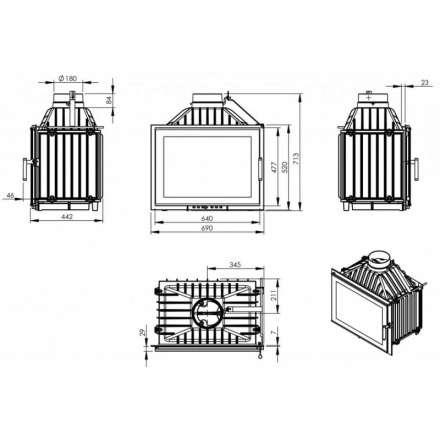 Каминная топка NORDflam Torn lux в Могилеве