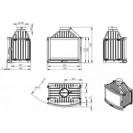 Каминная топка NORDflam Falcon в Могилеве