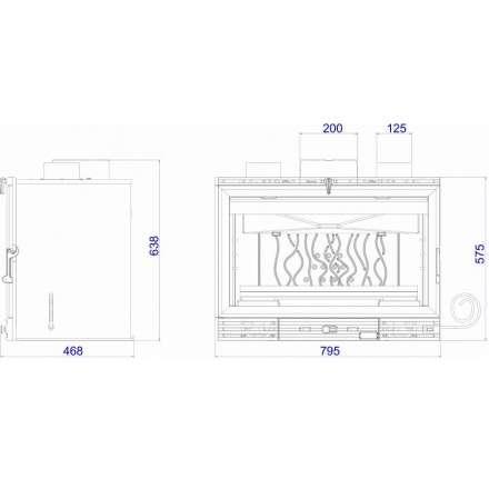 Каминная топка Invicta 800 Grand Vision Turbo в Могилеве