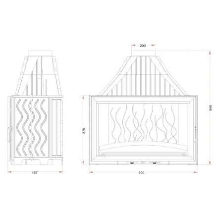 Каминная топка Invicta 900 Grand Vision в Могилеве