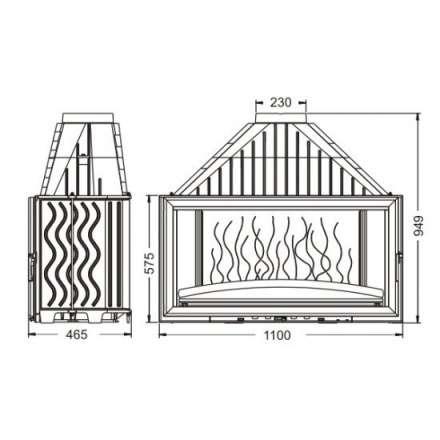 Каминная топка Invicta 1100 Grand Vision в Могилеве